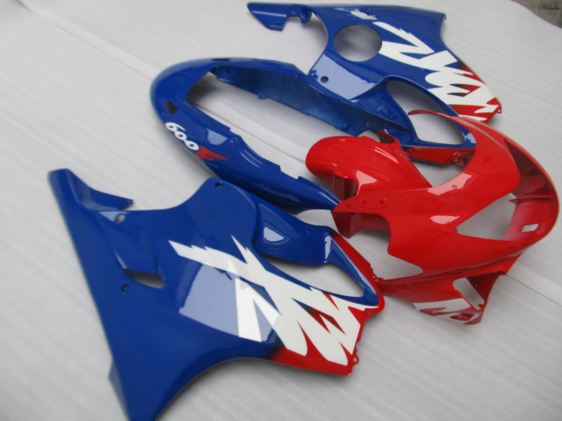 

Free Customzed Injection molding fairing parts for Honda CBR600 F4 1999 2000 red blue body fairings set 99 00 CBR600F4, Same as picture