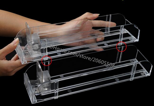 

Hot sale Supermarket Cigarette divider Automatic propulsion locker drawer Cigarette drink container Tobacco display stand holder rack 2pcs