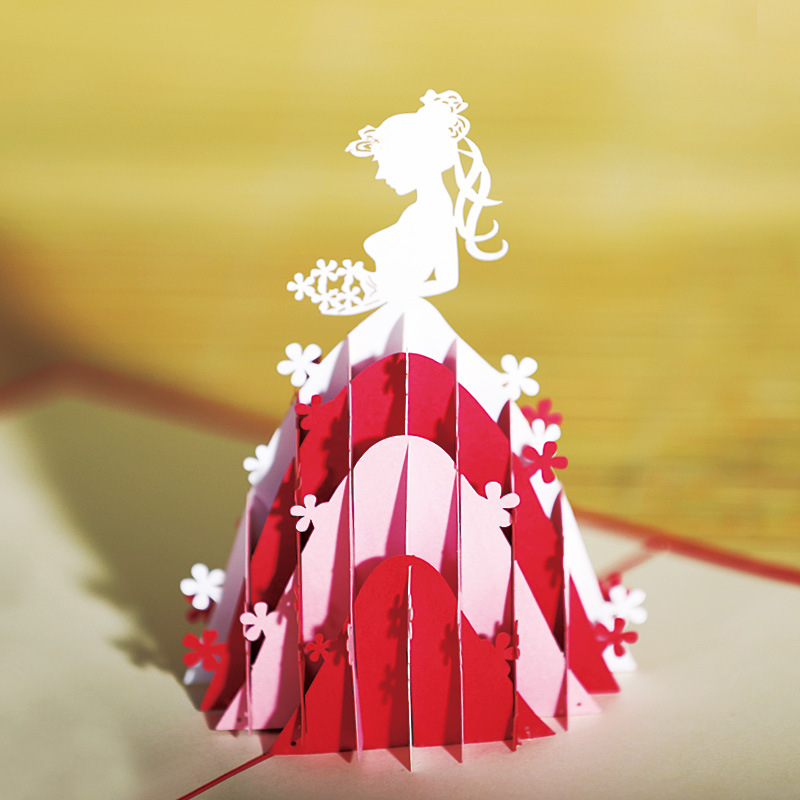 

Princess Pop Up Cards Greeting Cards gift card for Congratulation, for Special Day, Birthday or Wedding Congratulation