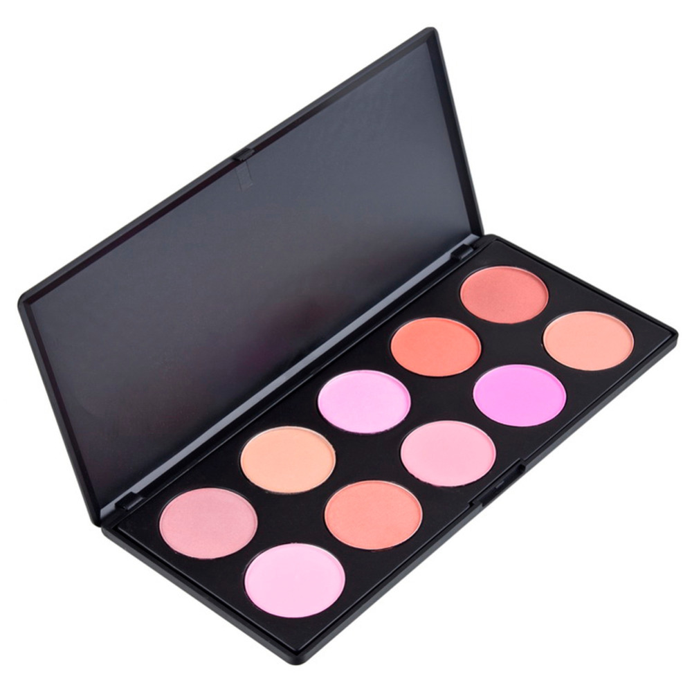 

Wholesale- HOT1 set Women Charm 10 Color Makeup Cosmetic Blush Blusher Powder Blush Palette Professional Makeup Face Blush Rumyana