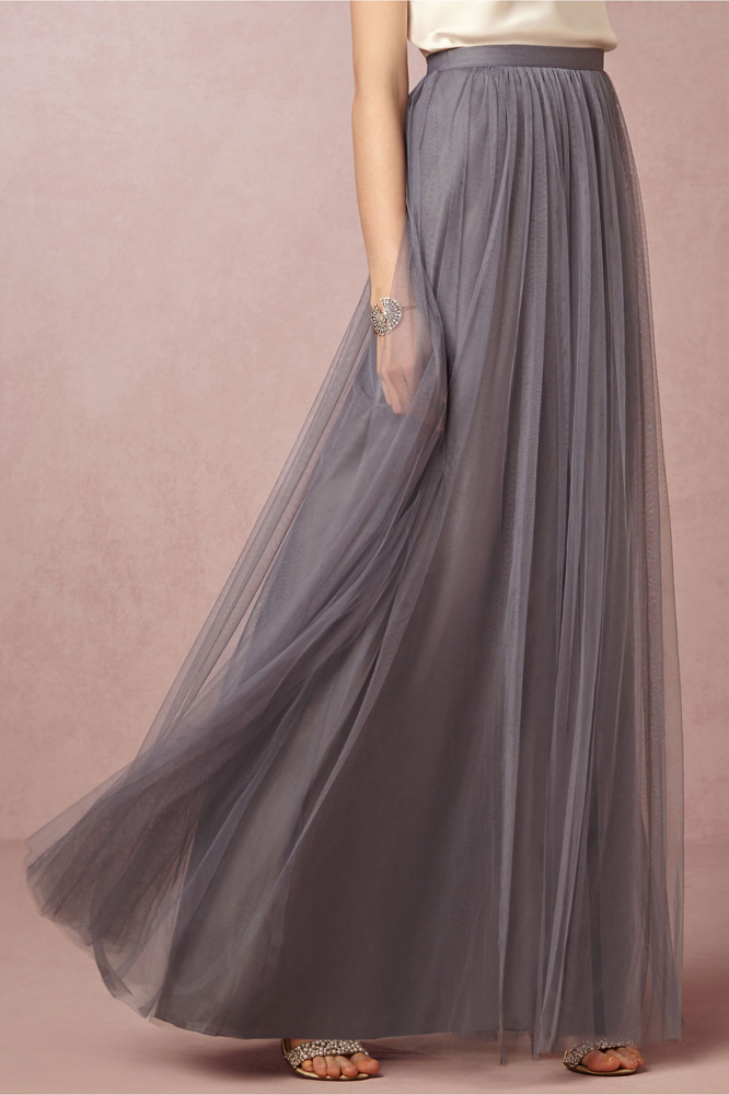 Gray Skirts Tulle Long Women Clothing High Quality Soft tulle with Lining Fancy Summer Style Long Skirts Royal Blue,Champagne-image-398440449