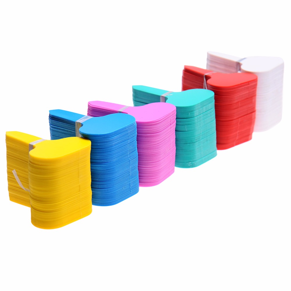 Amarillo Marcadores y etiquetas de plantas de jardiner/ía Etiquetas de flores de jardiner/ía duraderas impermeables de PVC Herramienta de accesorios de estacas de semillas de jard/ín 20PCS