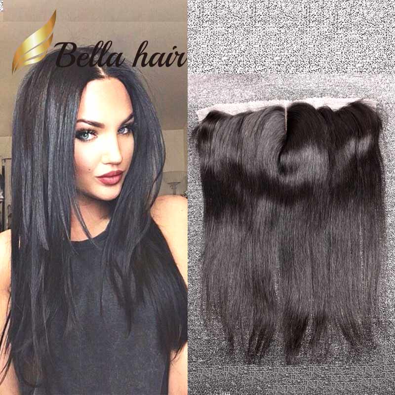 

Lace Frontal Closure Hair Ear-Ear Frontals Dyeable Natural Color Human Hair Mongolian Top Closures Pre Plucked 13x4 Straight Brazilian Indian Peruvian