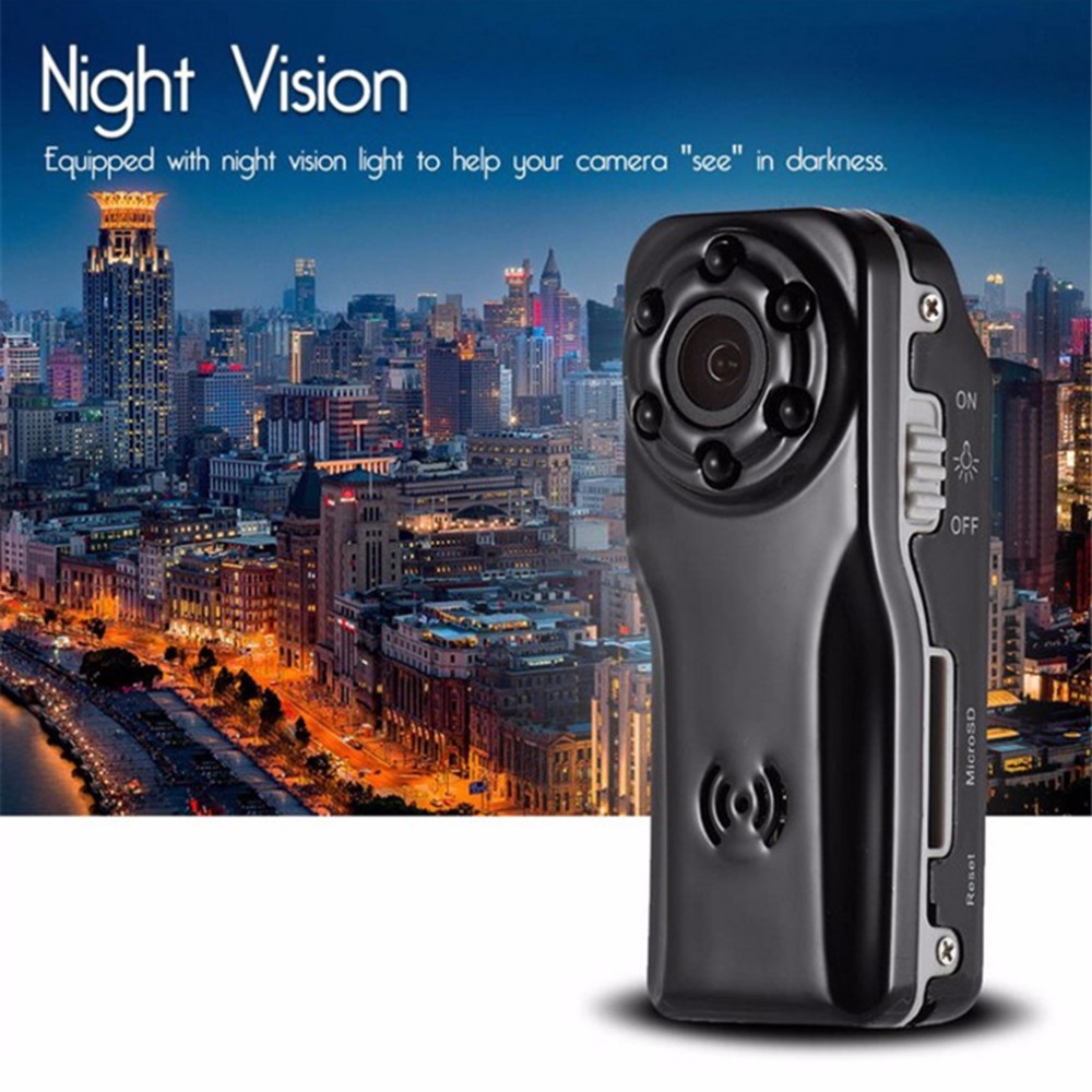 2017 Nouveau mini-1080P Caméra de vision nocturne S80 Professionnel HD 120 degrés Beaucoup degré Caméra numérique DV Détection de mouvement Noir