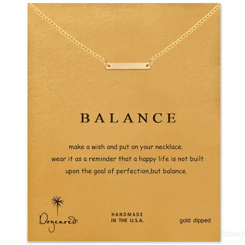 

Dogeared Balance String Necklace Noble and Delicate Choker For women Fashion Pendant Jewelry Valentine Christmas Gift