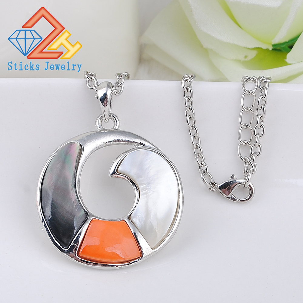 

Bijuterie Natural Shell Dubai Jewelry Pendant Brand Women Wedding Pendant Ladies Fashion Metal Necklace
