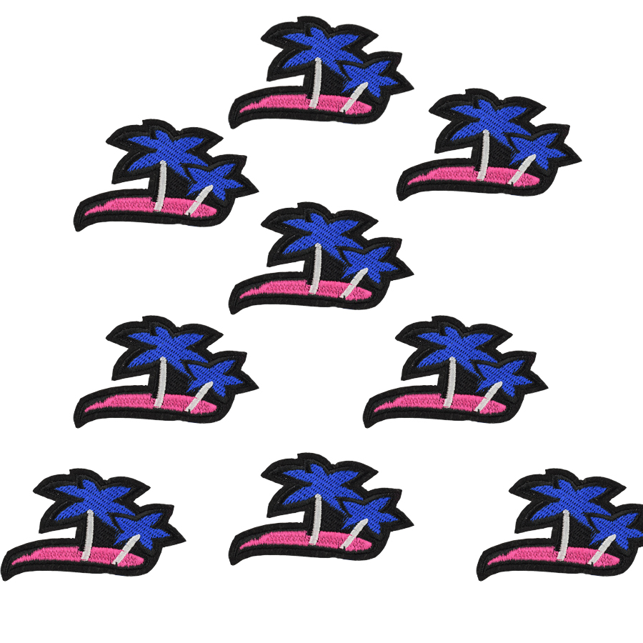 

Diy tree patches for clothing iron embroidered patch applique iron on patches sewing accessories badge stickers for clothes bags, Black