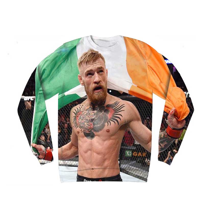Vente en gros-Dropship Livraison Gratuite Femmes Hommes Unisexe conor Mcgregor 3d Crewneck Sweatshirts Mode Vêtements Tenues Hoodies Pulls Sweats
