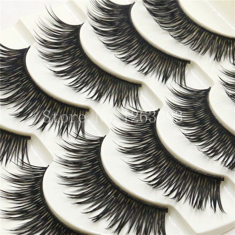 

2017 New 600 High-quality Fiber Thick False Eyelashes Handmade Natural Cross False Eyelashes Makeup Tool Long Eyelashes