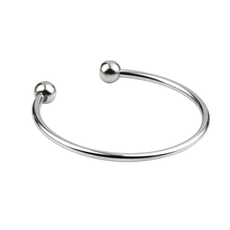 2024 Nouveau Hot 925 Silver Silver Fill Open Femmes Brangle Brangle 65 mm Fit European Perles Bracelet CHARM