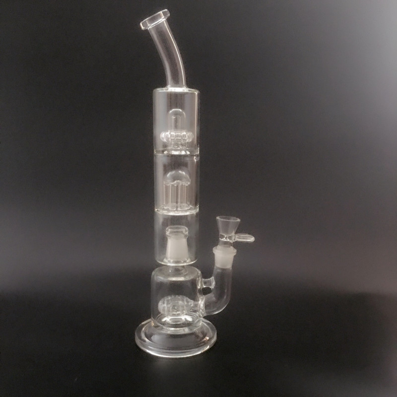

11 inch glass hookah vapexhale water pipe with bracket aerator (G-309)