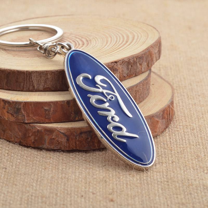 

Wholesale 3D metal Emblem Car Logo Keychain for Ford Keyring Key Ring Chain Key Holder Chaveiro Llavero Car Styling Accessories, As pic