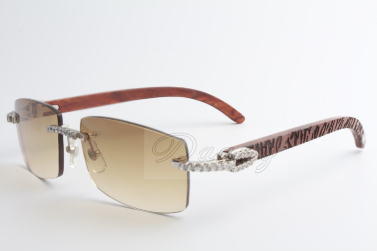 

New limited edition large diamond high quality sunglasses fashion natural wood men and women sunglasses 3524012 (2) Size: 56-18-135mm