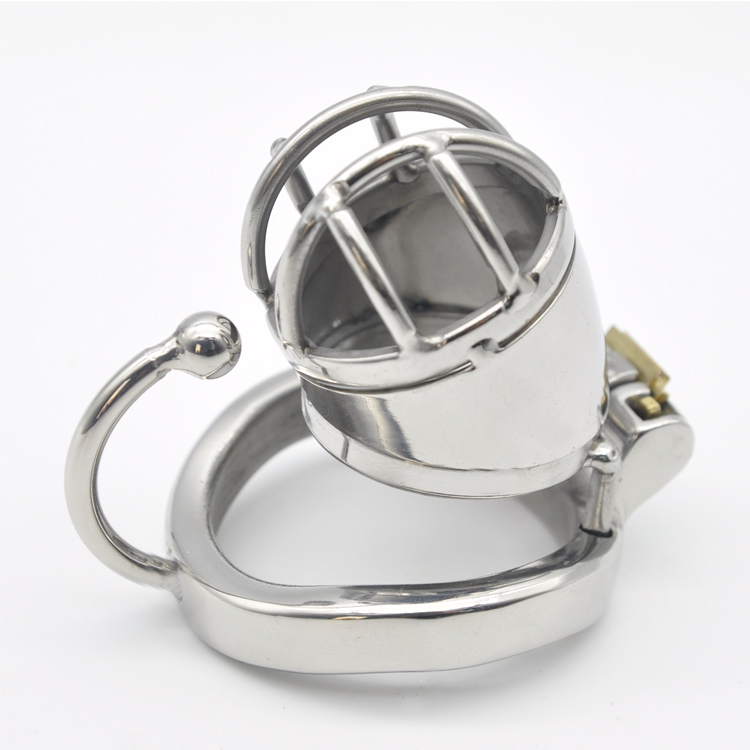 

Chastity Devices Stainless Steel Male Chastity Small Cage with Base Arc Ring Device Cock Tube