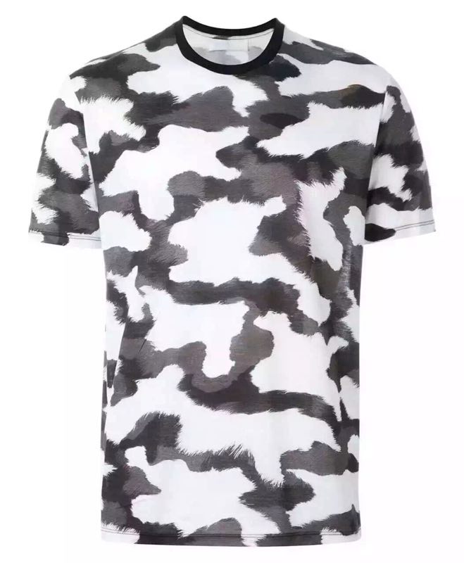 

Men Camouflage T-Shirt Camo Male Army Military T Shirt Casual Top Tees Men Tshirts Menswear Cool, White