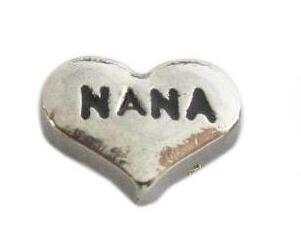 

Wholesale 20PCS/lot DIY Alloy NANA Charm Silver Heart Floating Locket Charms Fit For Glass Magnetic Locket Pendant, Bronze;silver