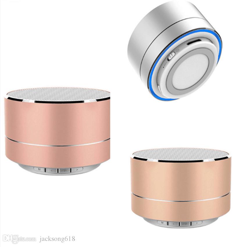 

Newest A10 Bluetooth Portable Mini Speaker LED Metal Wireless Bluetooth Speakers Microphone Portable Super Bass Subwoofer TF Card 5pcs/lot