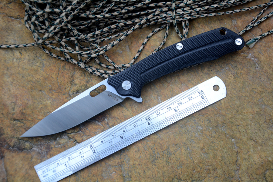 

Y-START Knife LK5013 Flipper Folding Knife 440C Blade With Ball Bearing Washer G10 Handle Outdoor Camping Hunting Pocket Survival Knife Tool