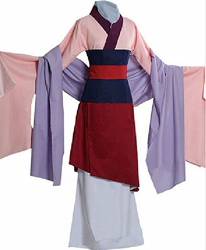 

Halloween Costume Mulan Outfit Dress, Pink
