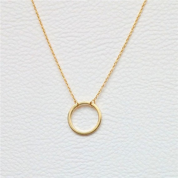 

Simple Circle Pendants Necklace Eternity Necklace Karma Infinity Silver Gold Minimalist Jewelry Necklace Dainty Circle Gift