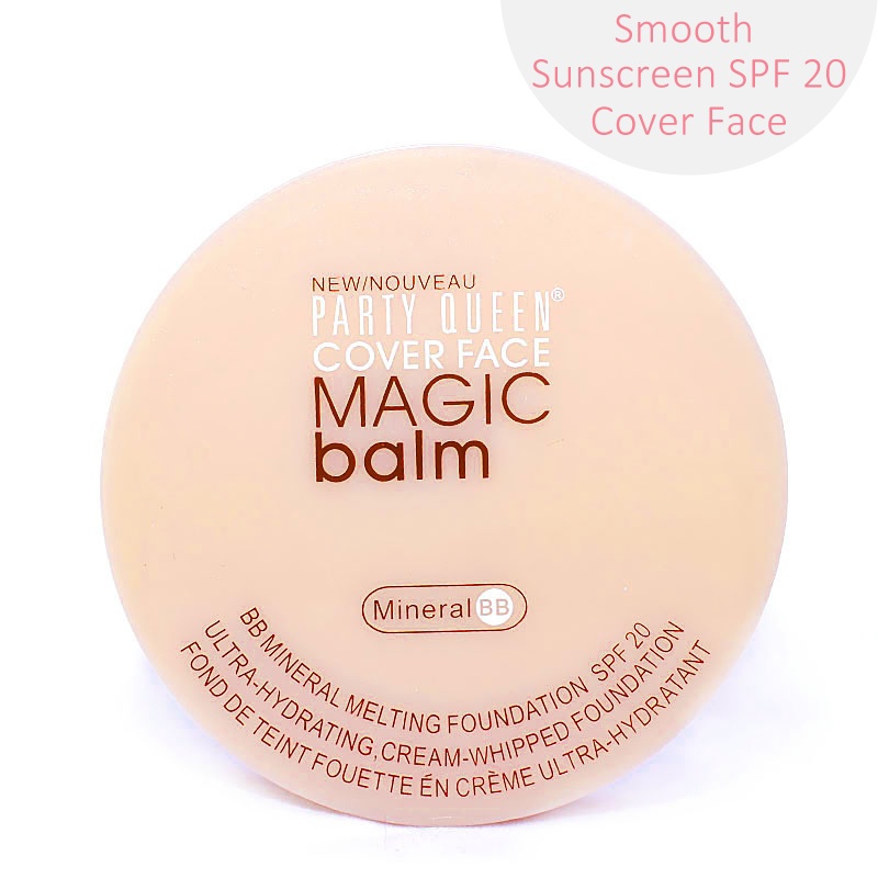 

Party Queen BB Mineral Foundation Cover Face Thin Magic Balm Oil Free Foundation SPF 20 Sun Block Facial Makeup Base