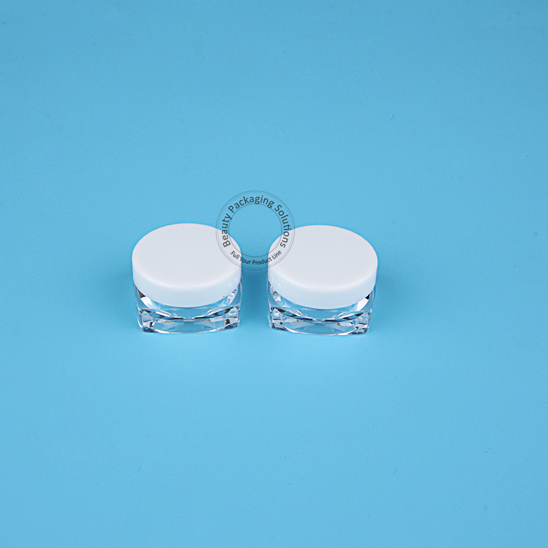 

500pcs/Lot Wholesale 3g Empty Plastic Cream Jar White Black Lid Eyeshadow Cosmetic Container Small Refillable Pot Mini Bottle