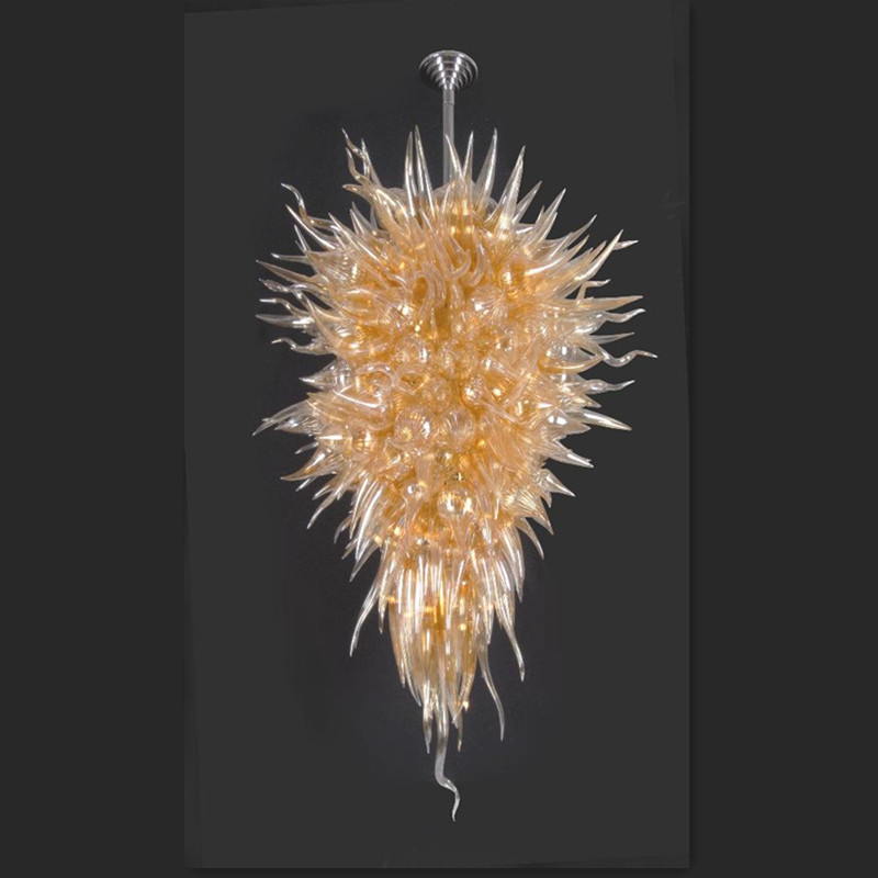 

hot sale golden color blown glass chandelier lighting murano glass lightling LED light from guangzhou manufactorer