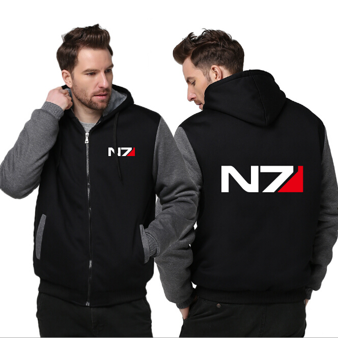 

Winter Coats Men Warm Thick Fleece N7 Hooded Jackets New Fashion Casual Outerwear Clothing Jacket, Red