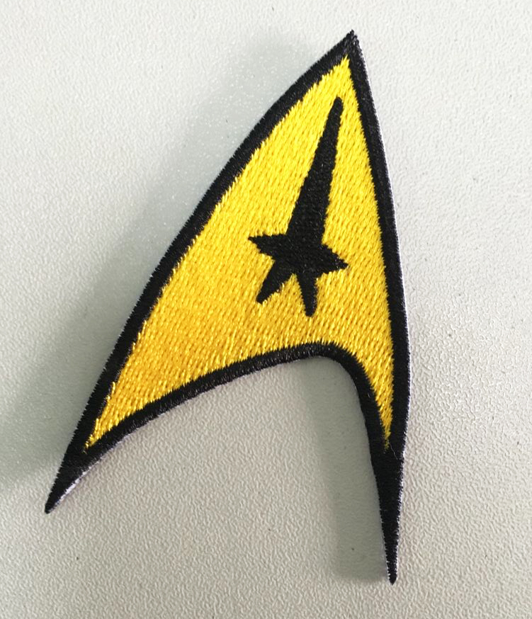 

MOVIE STAR TREK AMERICAN SCIENCE FICTION EMBROIDERY IRON ON PATCH BADGE FREE SHIPPING SEW ON LEATHER OR JACKET HAT BAG, Black