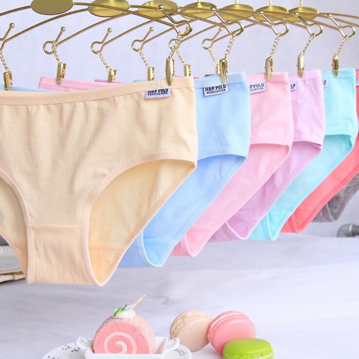 

High quality Cotton Women's Panties candy simple color female underwear NP003, As picture