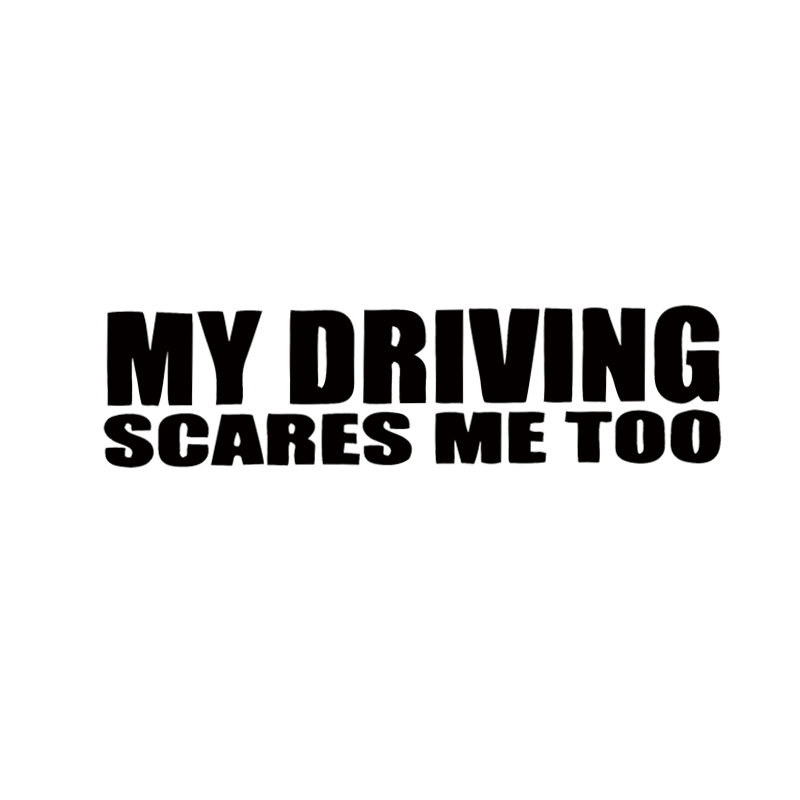 

Hot Sale Car Stying Car Stying Funny My Driving Scares Me Too Car Vinyl Sticker Window Jdm Decal Jdm, Color