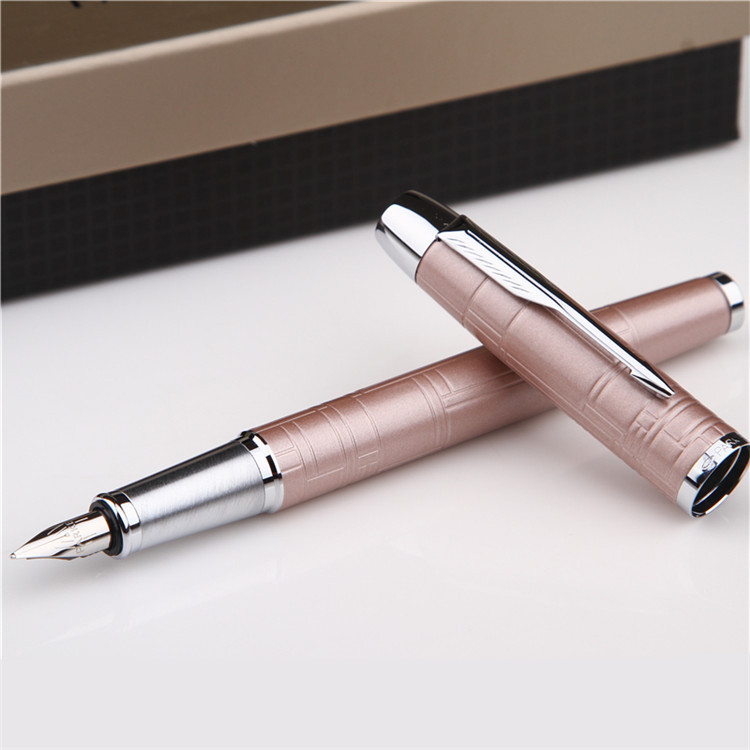 

Business Parker IM Series Pink Arrow Clip Medium M Nib gift Fountain Pen, Red