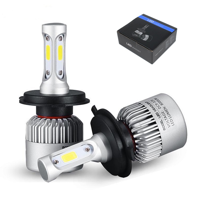 

S2 H4 H7 H13 H11 H1 9005 9006 H3 9004 9007 9012 COB LED Headlight 72W 8000LM High Low Beam Bulb All In One Automobile Lamp 6500K 12V