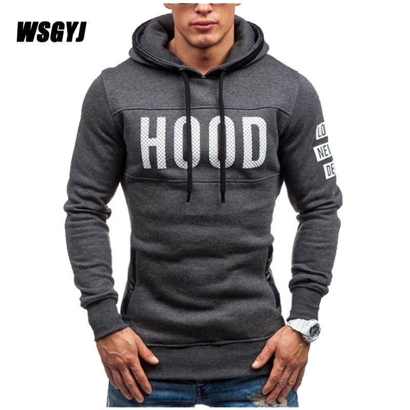 

Moleton Masculino 2017 Slim Hoodies Men Sweatshirt Long Sleeve Pullover Hooded Sportswear Men'S Letters Printed Tracksuit S-XXL, Other