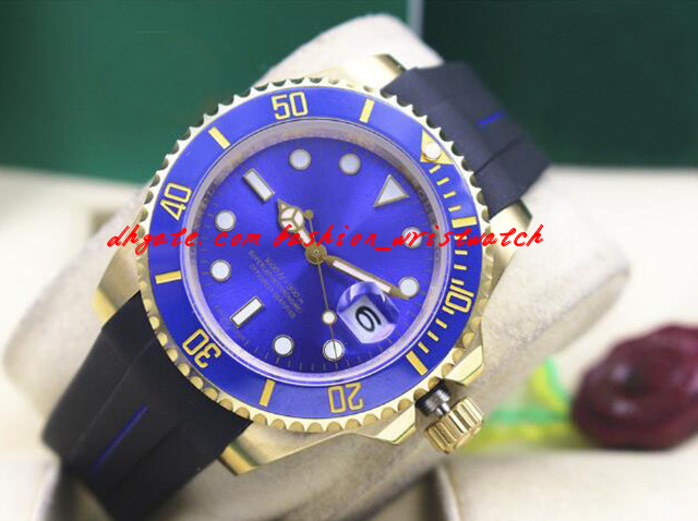 

Fashion Top Quality Luxury Watch 116618 Rubber Bracelet Blue Ceramic 40MM Automatic Mechanical Men Watches New Arrival, Black