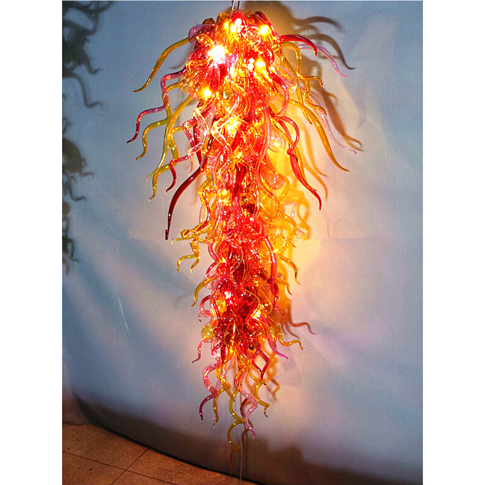 

Newest New Style Chandeliers Red Pepper Shape Lamps LED Light Murano Glass Hand Blown Glass Chandelier Lightings