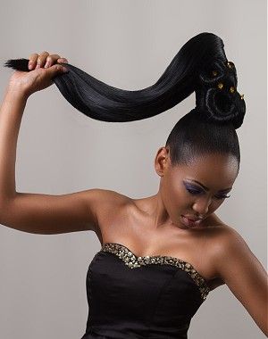 

100% Human Hair 7A Straight Human Hair Drawstring Pony tail Extensions Remy Hair Virgin Peruvian Ponytails Hairstyle color #1