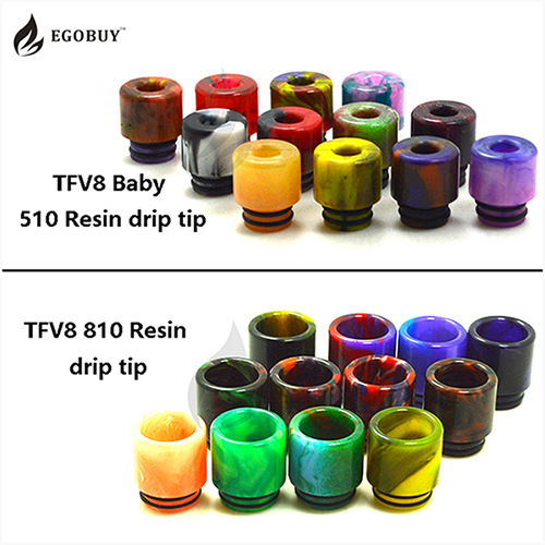 

Drip tips 810 Clearomizer Epoxy Resin TFV8 Big baby mouthpiece drip tip 510 for TFV8 x-baby tank TFV12 atomizer big-baby prince Cloud beast