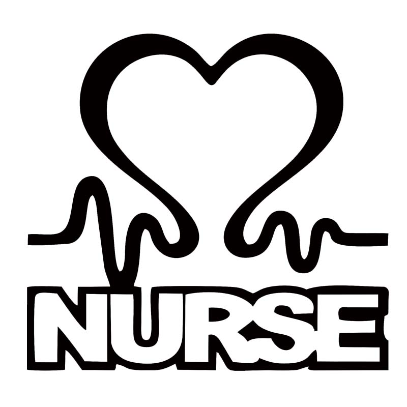 

Nurse Heart Vinyl Car Window Decal Car Styling Cardiac Love Work Jdm Sticker Accessories Graphics Decor, Color