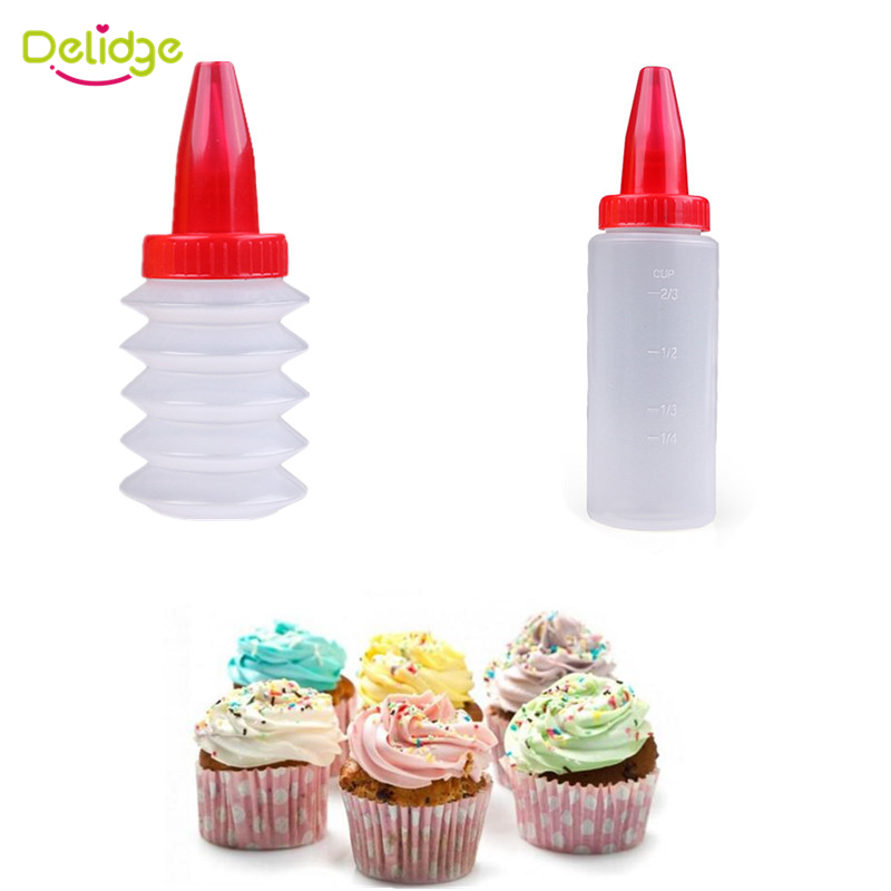 1pc Icing Piping Bottle With Nozzle Sugarcraft Cake Cupcake Cookie Biscuit Decor