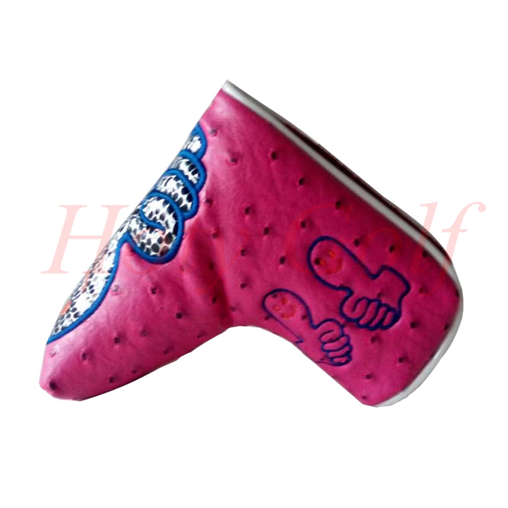 

Free shipping 1PCS New Custom pink Thumb Blade Headcover Golf Putter Head Cover