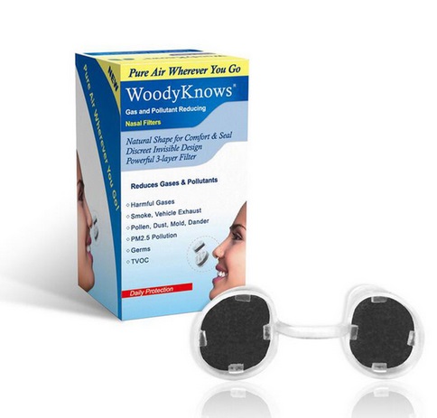 

WoodyKnows Gas & Pollutant Reducing Nose Nasal Filters Nose Masks Pollen Allergies Dust Allergy Relief No pm2.5 Air Pollution