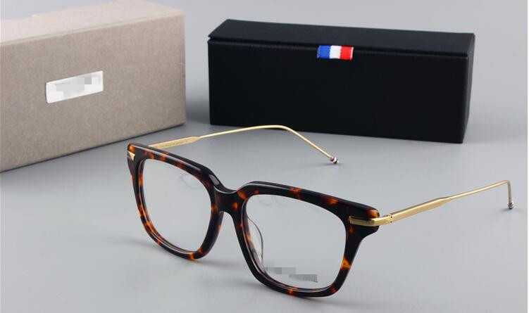 

Brand Glasses-TB701 Fashion Glasses Eyewear Vintage Frame Brand designer Metal Legs High Quality Unisex Plain Glasses Eyeglasses with case