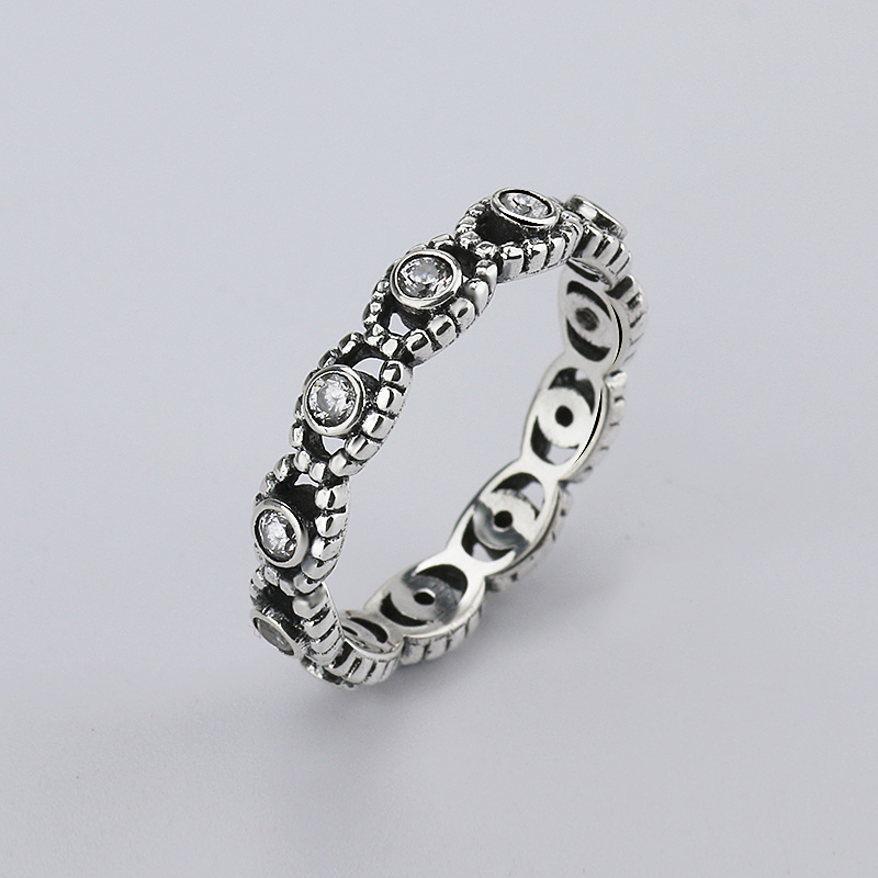 

wholesale new Fine jewelry 925 Thai silver full drill with Women Wedding & Party Clear Fashion Rings CZ Bow Ring Fit Pandora woman ring