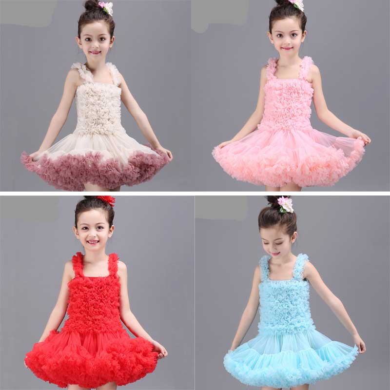 

Hot style new arrivals girls Petal Princess Tank dress 4 colors summer girl elegant tutu dress 90-100-110-120-130-140-150, Remark your colors