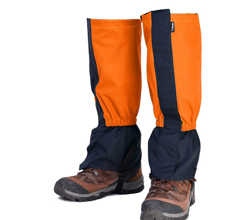 

500D Nylon Gaiters Waterproof Windproof Leg Protection Snow Guard for Skiing Hiking Climbing Orange Green Blue out233