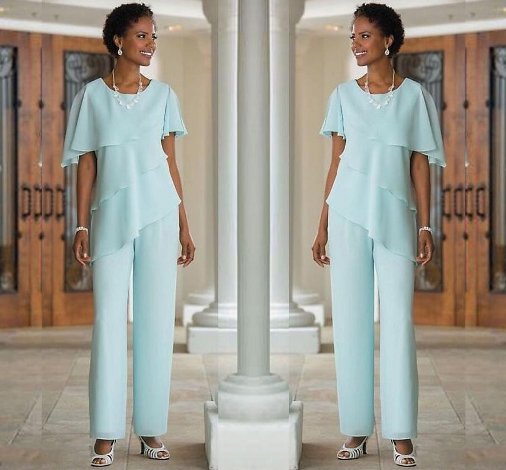 chiffon pant suits for weddings