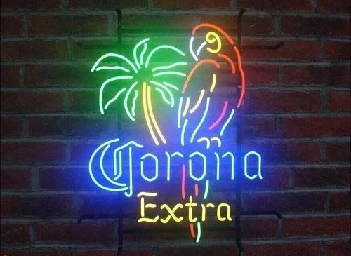 

17"x14" New Corona Extra Parrot Palm Tree Beer Bar Tavern Room Decor Neon Light Sign STORE DISPLAY