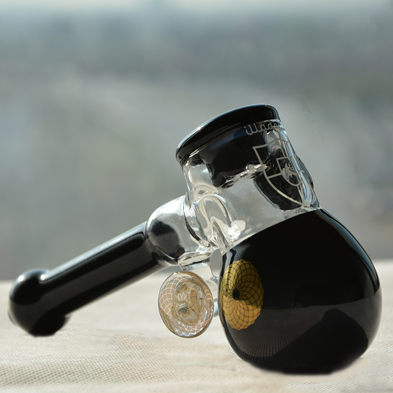 

Thick Glass Pipes Sherlock Mini hammer Heavy Wall Glass design handle spoon oil burner smoking pipe for dry herb
