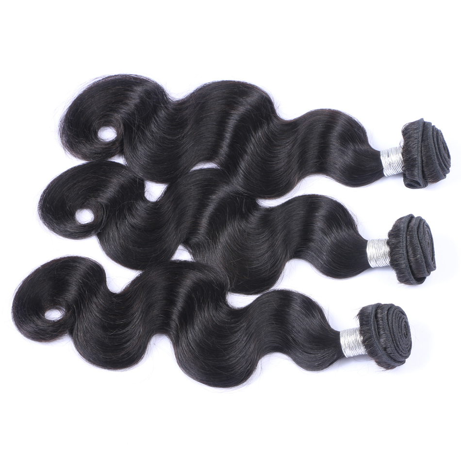 

Malaysian Body Wave Virgin Human Hair Weaves Bundles 3 Pcs Lot Unprocessed Malaysian Remy Human Hair Extensions Natural Black Color Dyeable, Natural color
